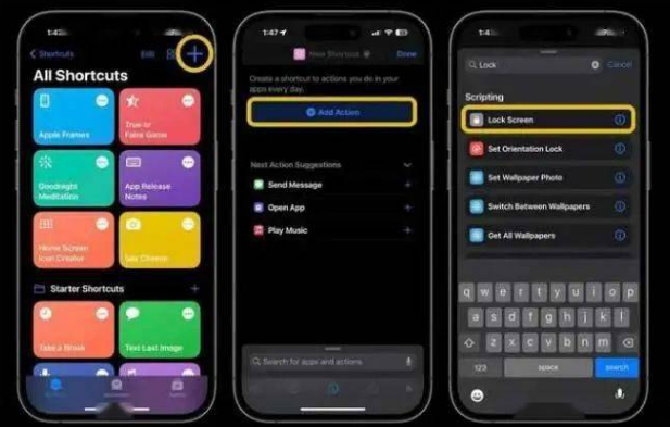 扎鲁特苹果14锁屏维修店分享iPhone14升级iOS16.4后如何创建锁屏快捷方式 