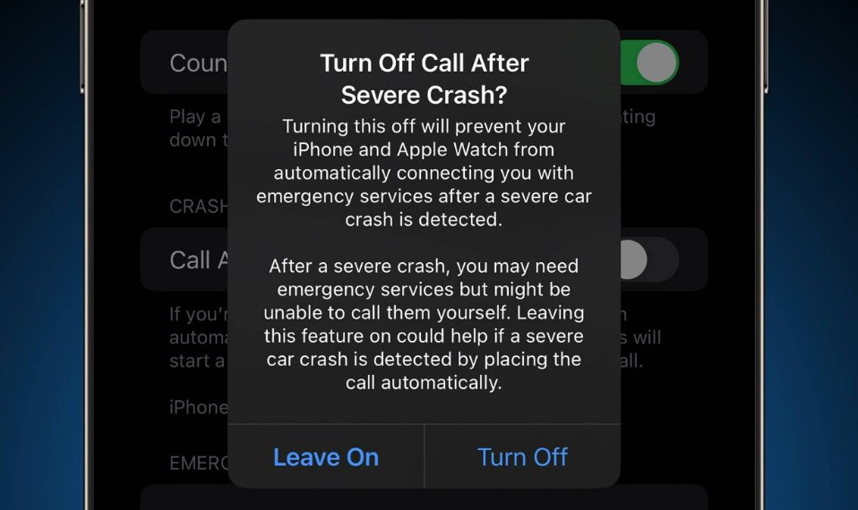 扎鲁特苹果14维修分享 iPhone 14 和 Apple Watch 上关闭崩溃检测 