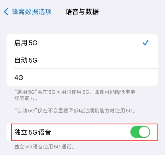 扎鲁特苹果14维修分享iPhone 14 Pro如何开启VoNR 
